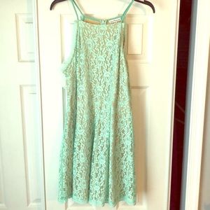 lace mint green dress